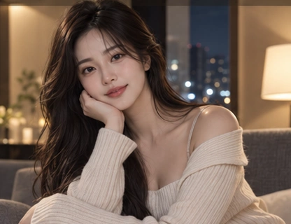 전국출장마사지 호텔 라운지 분위기의 브랜드 광고 모델 이미지