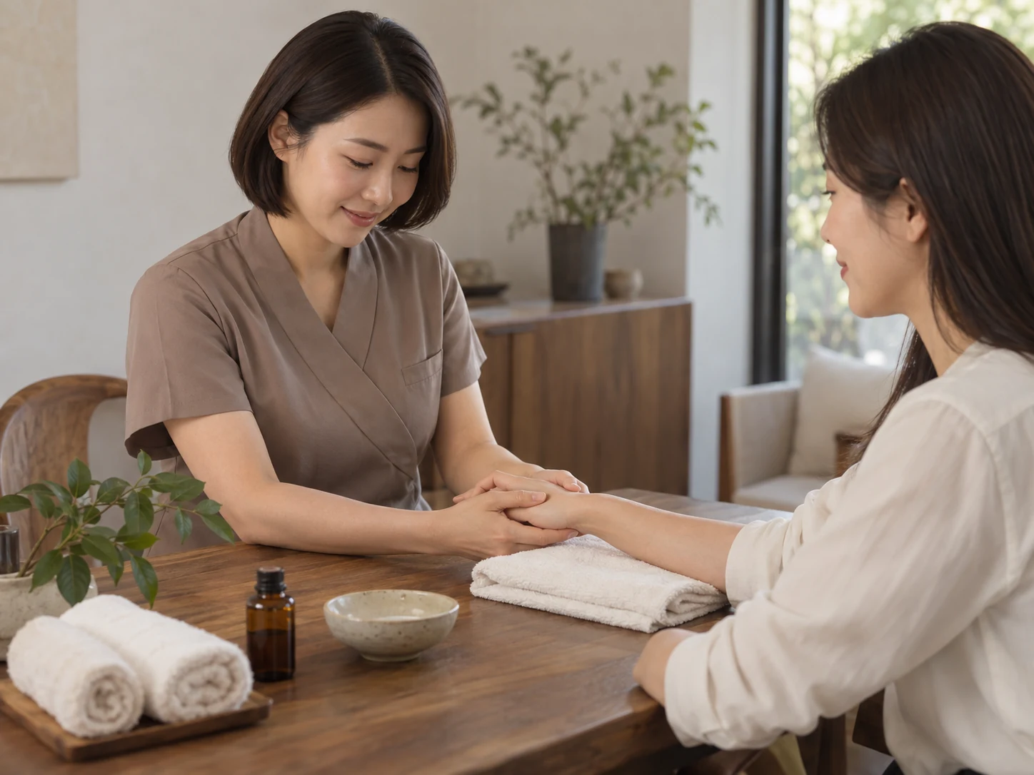 청양출장마사지 아로마 오일 핸드 관리 분위기 연출