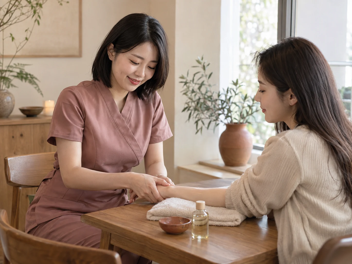 임실출장마사지 아로마 오일 핸드 관리 분위기 연출